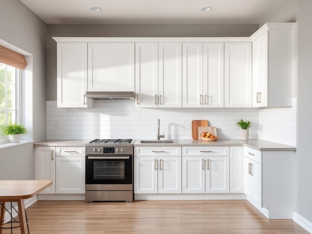 Freshly painted modern kitchen