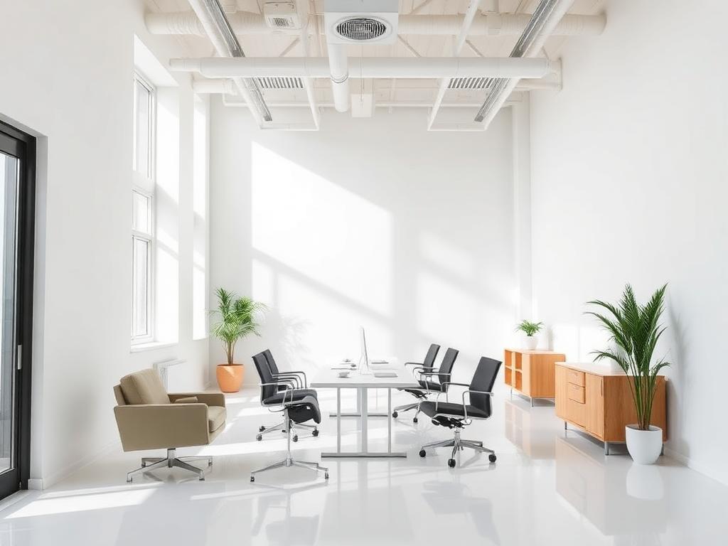 Painted commercial office space